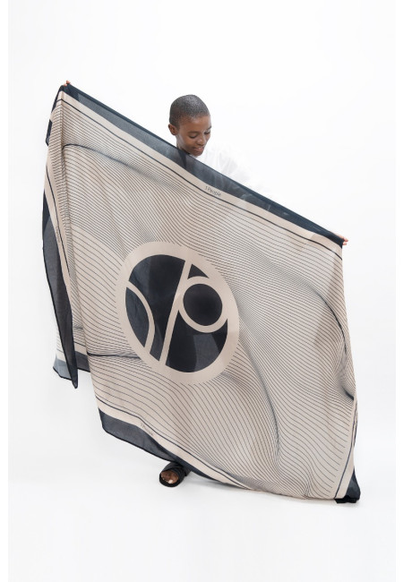 Biarritz BIQ - Sarong - Mix Sand & Oyster Black