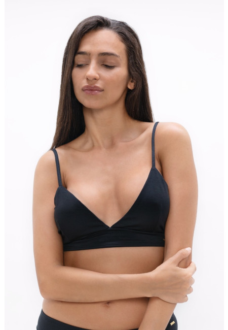 Paris  - Skin-caring Essential Bra Top - Black Sand