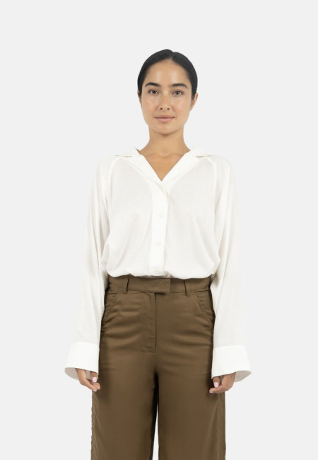 Siena Batwing Sleeve Shirt-Creme